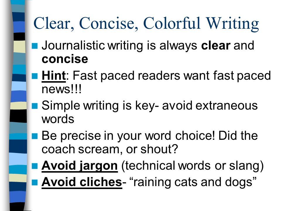 Writing Clear, Concise Sentences